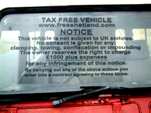 Tax Free Vehicle Windscreen